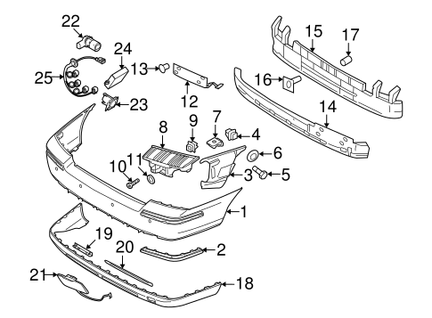 S60 BUMPER & COMPONENTS - REAR