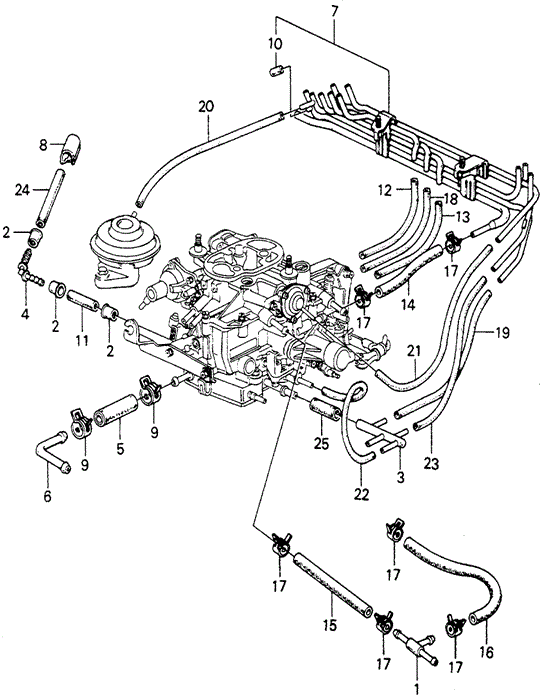 ENGINE/FUEL TUBING (5) for 1981 Honda CIVIC HATCHBACK #1