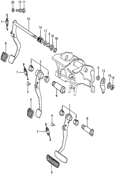 CHASSIS/BRAKE PEDAL - CENTER PEDAL for 1980 Honda ACCORD HATCHBACK #1
