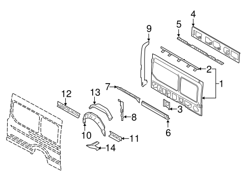 Body/Inner Structure for 2015 Ford Transit-350 HD #8
