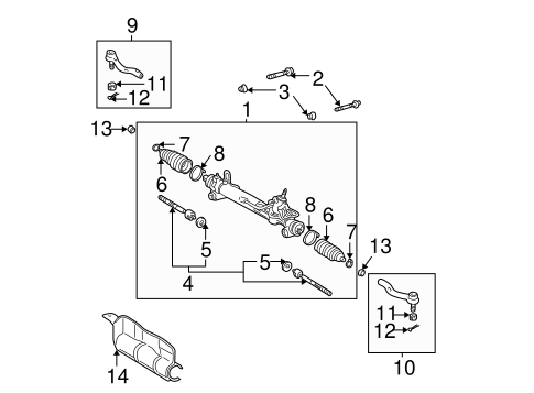 STEERING/STEERING GEAR & LINKAGE for 2003 Toyota Camry #3