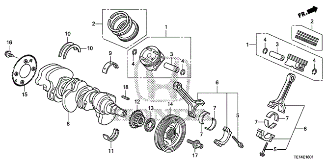 Engine/Crankshaft - Piston (V6) for 2012 Honda ACCORD COUPE #1