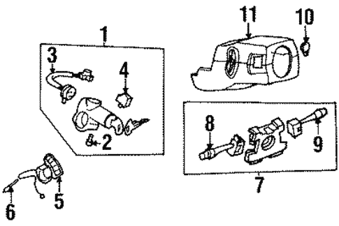 Steering/Shroud, Switches & Levers for 1994 Nissan D21 #1