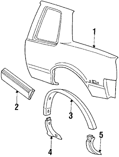 Cutlass Calais EXTERIOR TRIM - QUARTER PANEL