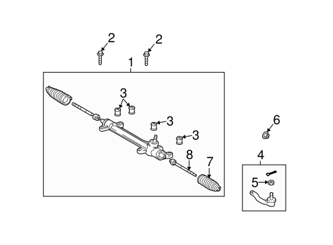 STEERING/STEERING GEAR & LINKAGE for 2011 Toyota Matrix #1