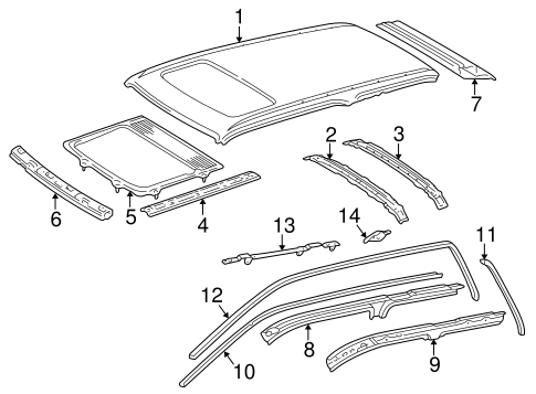 BODY/ROOF & COMPONENTS for 2001 Toyota 4Runner #1