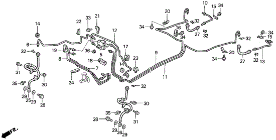CHASSIS/BRAKE LINES for 1992 Honda CIVIC SEDAN #1