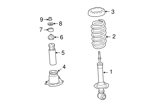 REAR SUSPENSION/STRUTS & COMPONENTS for 2012 Toyota Matrix #1