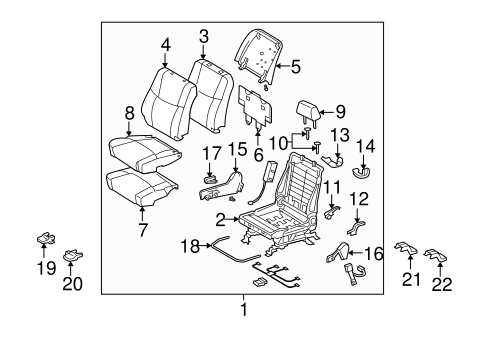 BODY/FRONT SEAT COMPONENTS for 2005 Toyota Avalon #2