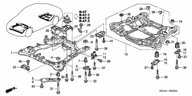 Rear Beam - Cross Beam for 2006 Honda Accord #0