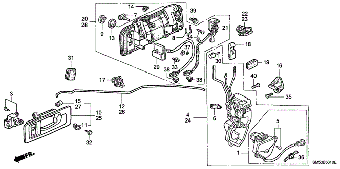 BODY / AIR CONDITIONING/FRONT DOOR LOCKS for 1993 Honda ACCORD 5-DOOR #1