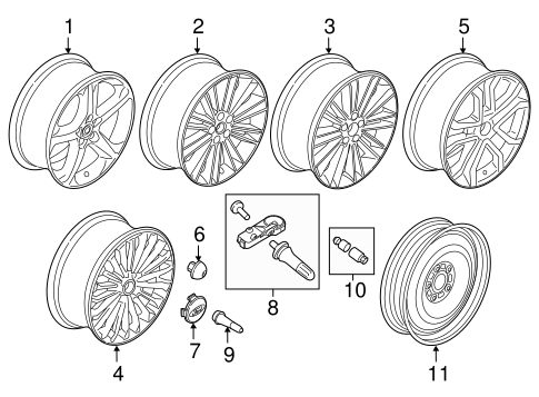 Front Suspension/Wheels & Trim for 2017 Ford Fusion #1