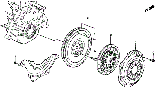 MT Clutch - Flywheel for 1984 Honda Prelude #0