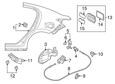 BODY/FUEL DOOR for 2016 Scion iA #1