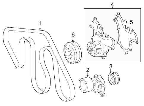 COOLING SYSTEM/BELTS & PULLEYS for 2014 Toyota Tundra #1