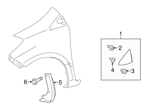 BODY/EXTERIOR TRIM - FENDER for 2012 Toyota Yaris #1