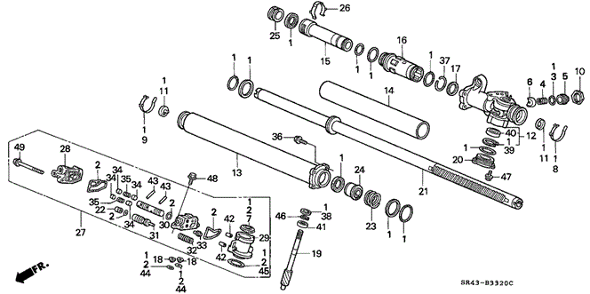 CHASSIS/P.S. GEAR BOX COMPONENTS for 1993 Honda CIVIC SEDAN #1