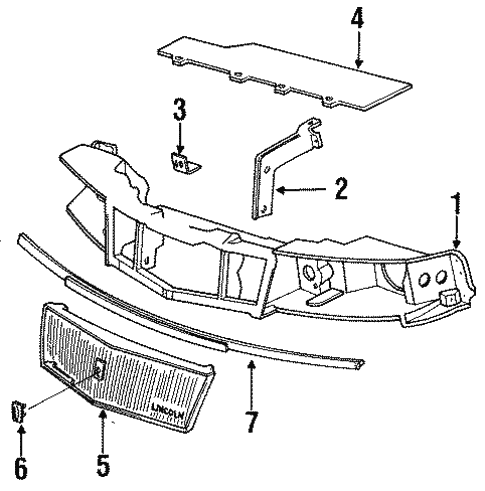 Front Panel for 1989 Lincoln Continental #0