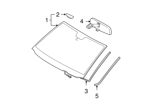 BODY/GLASS - WINDSHIELD for 2013 Toyota Tundra #1