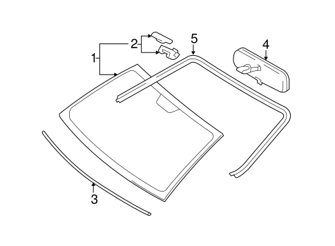 BODY/GLASS - WINDSHIELD for 2010 Toyota Yaris #2