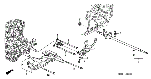 Transmission - Automatic/AT Shift Fork (V6) for 2003 Honda ACCORD SEDAN #2