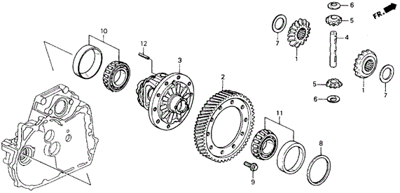 TRANSMISSION - AUTOMATIC/AT DIFFERENTIAL GEAR for 1993 Honda ACCORD COUPE #1