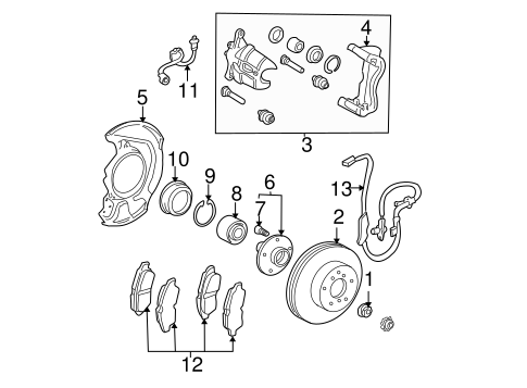 BRAKES/ANTI-LOCK BRAKES for 2008 Toyota Sienna #5