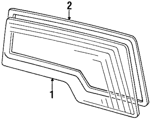 Glass & Hardware - Back for 1994 Land Rover Discovery #0