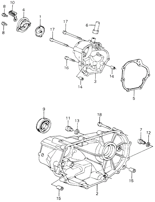 TRANSMISSION - MANUAL/MT TRANSMISSION HOUSING for 1981 Honda CIVIC HATCHBACK #1