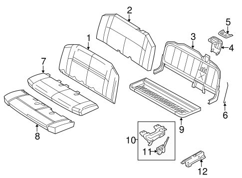 Body/Rear Seat Components for 2009 Ford E-350 Super Duty #4