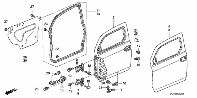 Front Door Panels for 2006 Honda Element #0
