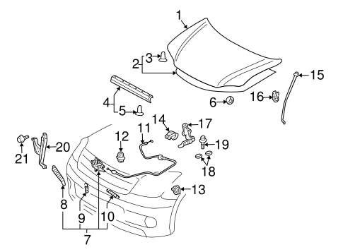 BODY/HOOD & COMPONENTS for 2010 Scion tC #1