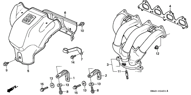 ENGINE/EXHAUST MANIFOLD (2) for 1991 Honda ACCORD SEDAN #1