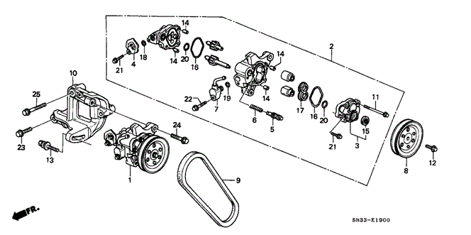 ENGINE/P.S. PUMP for 1991 Honda CIVIC HATCHBACK #1