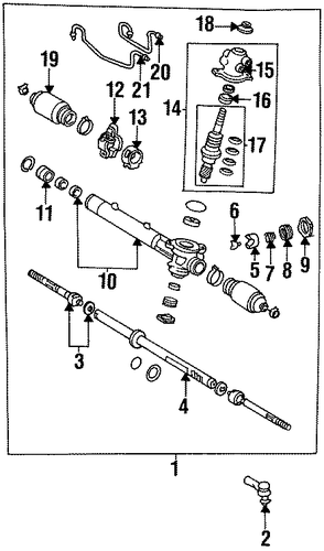 STEERING/STEERING GEAR & LINKAGE for 1996 Toyota Celica #2