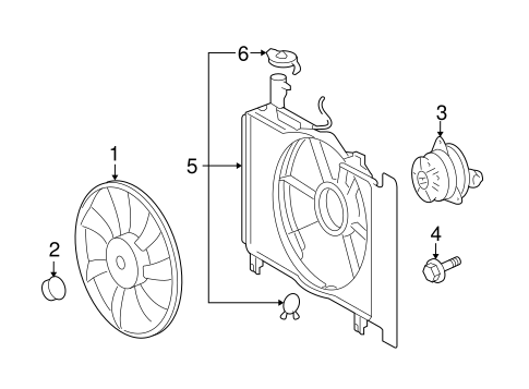 COOLING SYSTEM/COOLING FAN for 2007 Toyota Yaris #1