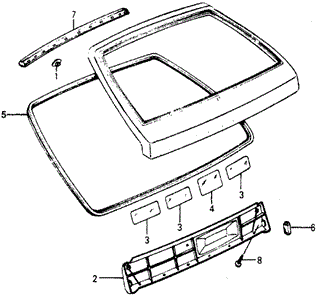 Interior/Bumper/Tailgate Trim for 1977 Honda ACCORD HATCHBACK #1
