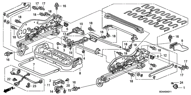 INTERIOR / BUMPER/FRONT SEAT COMPONENTS (L.) (POWER HEIGHT) for 2007 Honda ACCORD SEDAN #1