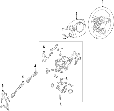 Steering Column for 2019 Infiniti Q50 #1
