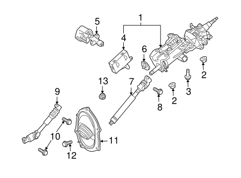 STEERING/STEERING COLUMN ASSEMBLY for 2010 Toyota Land Cruiser #1