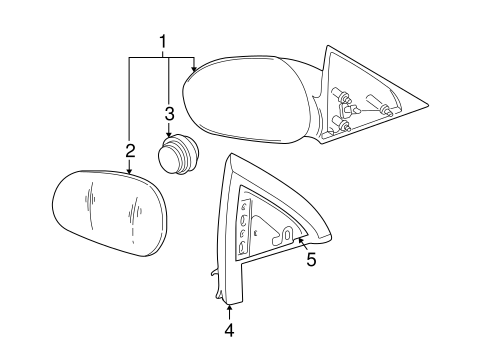 Body/Outside Mirrors for 2009 Ford Mustang #1