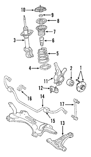 FRONT SUSPENSION/SUSPENSION COMPONENTS for 2003 Toyota Prius #2