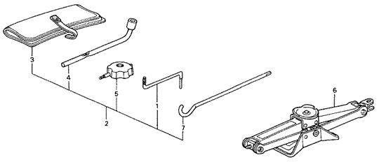 INTERIOR / BUMPER/TOOLS - JACK for 1991 Honda ACCORD COUPE #1