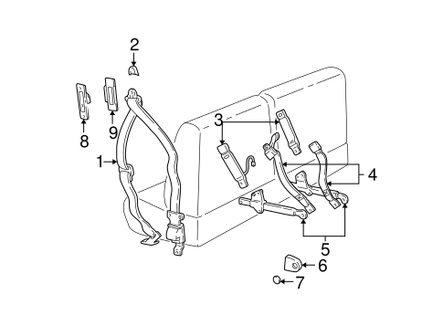 Electrical/Front Seat Belts for 2001 Ford Explorer #1