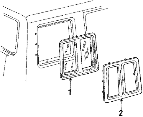 F-350 SIDE GLASS