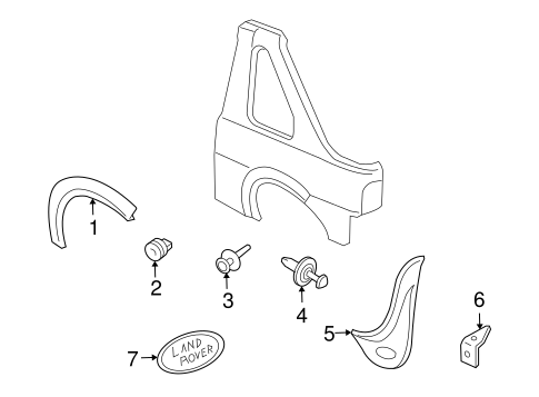 Freelander EXTERIOR TRIM - QUARTER PANEL