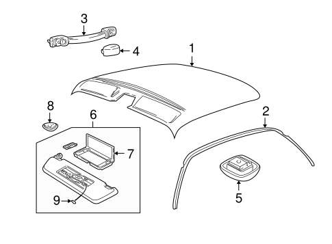 XJR INTERIOR TRIM - ROOF