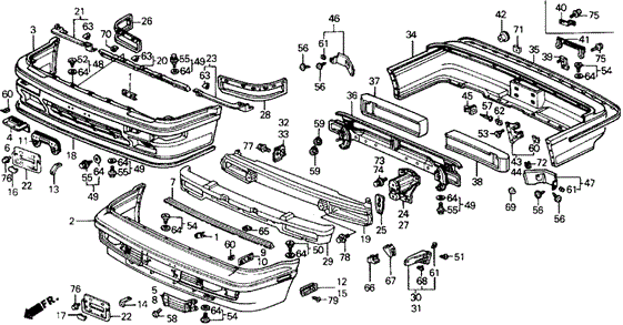 Clip, Bumper Face Cover Clip, Bumper Face Cover