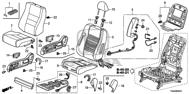Interior/Bumper/Front Seat (R.) for 2012 Honda ACCORD SEDAN #1