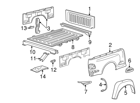 Body/Floor - Pick UP Box for 2003 Ford F-150 #1